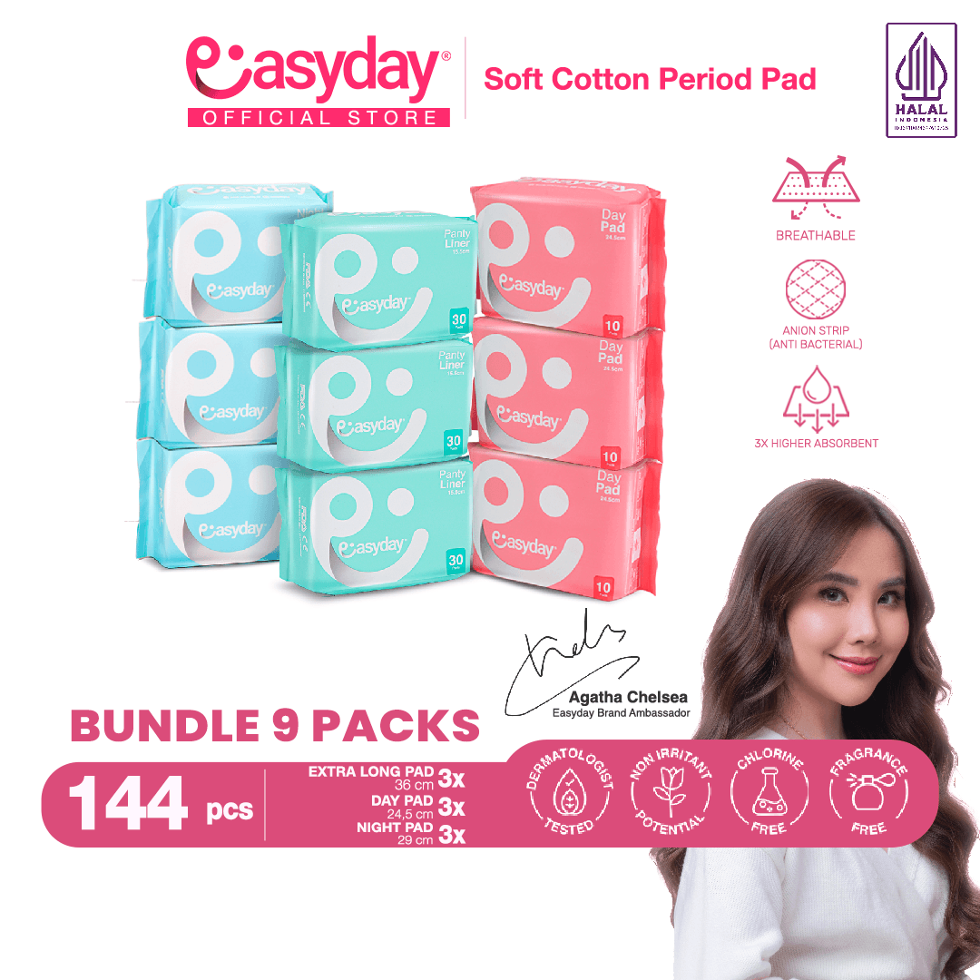 9 Packs Bundle Easyday Pembalut Wanita