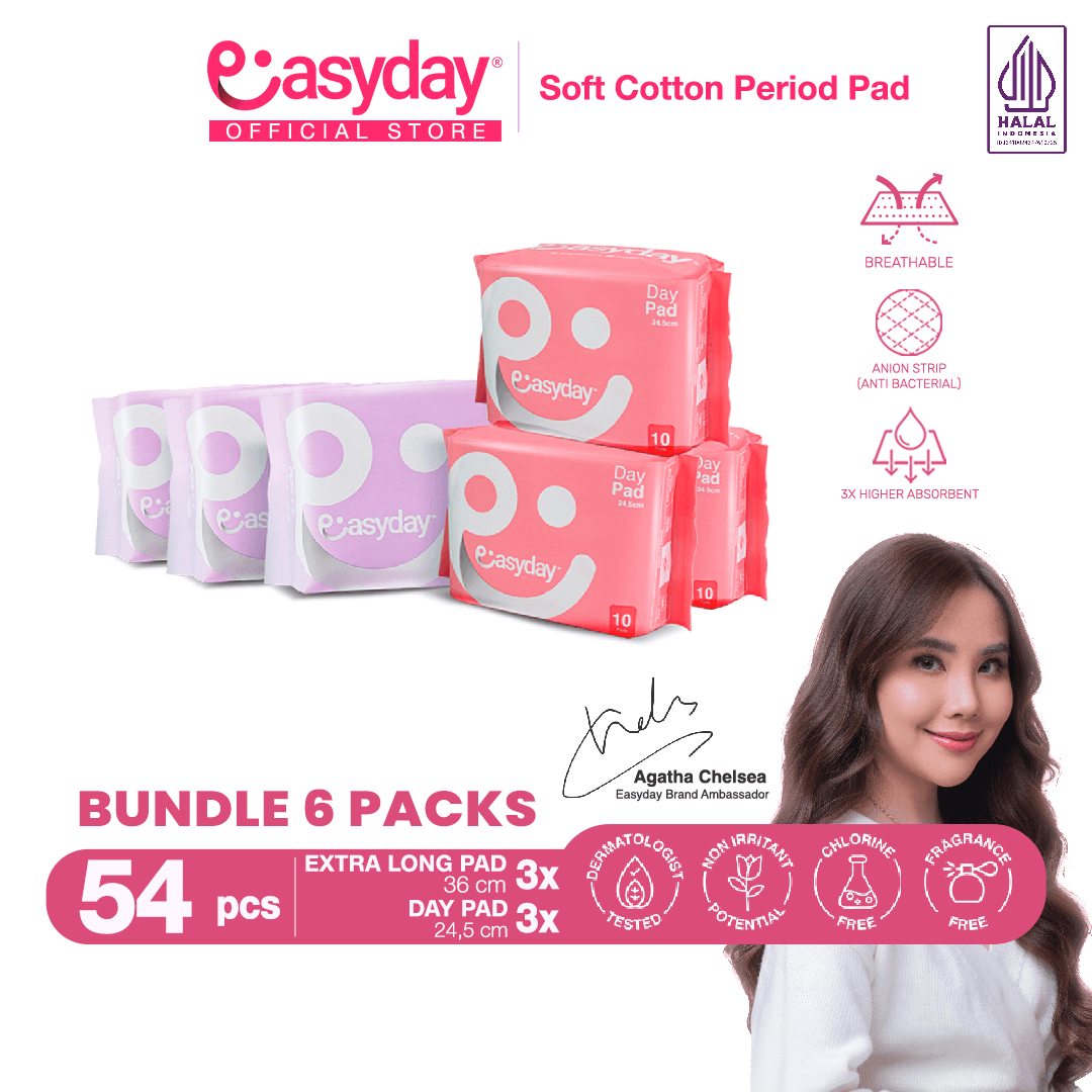 6 Packs Bundle Easyday Pembalut Wanita